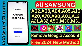 All Samsung FRP Bypass 2024 Samsung Google Lock Remove Android 121314 New Method  June 2024 [upl. by Imalda]