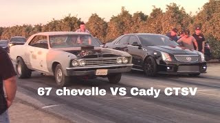 1967 Chevelle SS vs Cadillac CTSV old vs new [upl. by Lachman503]