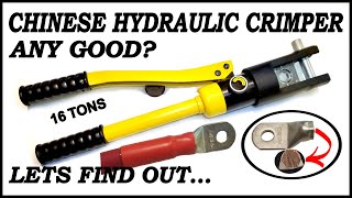 Chinese Hydraulic Crimper with 40 Welding Cable Demonstration And Review [upl. by Isaacson]