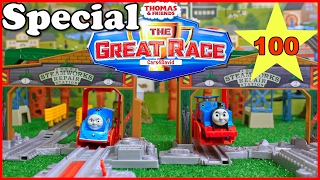 100th SPECIAL THOMAS AND FRIENDS THE GREAT RACE 100 TRACKMASTER Thomas amp Friends Toys Train [upl. by Kazimir]