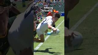 What a tackle 🤯 Rugby Shorts Sevens [upl. by Nosraep385]