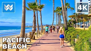 4K Pacific Beach PB in San Diego California USA  Walking Tour Vlog amp Vacation Travel Guide 🎧 [upl. by Sibell]