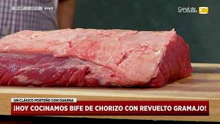 Receta Bife de chorizo con revuelto gramajo Claudio Guarnaccia 2 Hoy Nos Toca a las Diez [upl. by Townsend]