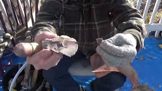 Flintknapping  Getting to know Rhyolite [upl. by Ahtabat682]