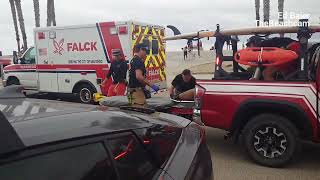 Bystanders Save Drowning Man In Ocean Beach drowning lifeguards firedepartment oceanbeach [upl. by Adaliah]