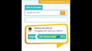 Hướng dẫn tra cứu điểm thi tốt nghiệp THPT 2013  Tuyensinh247com [upl. by Odlaw]