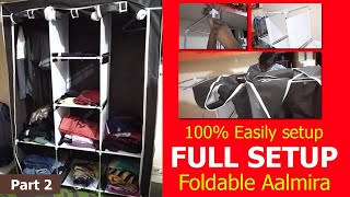 Best Portable Wardrobe Setup  Budget Cloth Wardrobe  How to setup of Foldable wardrobe Part 2 [upl. by Hassi]