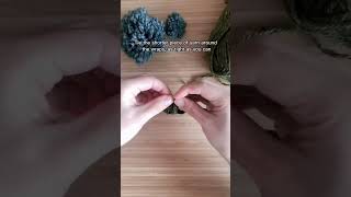 How to make small pom poms using a fork yarncraft pompommaking pompom easycrafts [upl. by Phelgen]