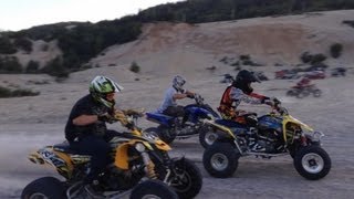 Suzuki LTR 450 vs Canam DS 450 vs Raptor 700 [upl. by Akirahc]