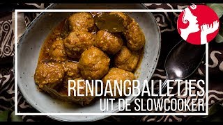 Rendangballetjes uit de slowcooker  OhMyFoodness [upl. by Nathalie]