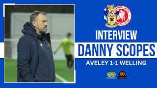 PostMatch Interview Danny Scopes  Aveley 11 Welling United [upl. by Ahsei]