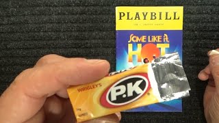 ASMR  Playbill Magazine Reading  Australian Accent  Quiet Whispering Chewing Gum amp Crinkles [upl. by Efram]