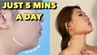 SLIM Face Yoga Reduce Double Chin Sharp Jawline V Shape Effective Face Exercise Routine OppServe [upl. by Kokoruda]