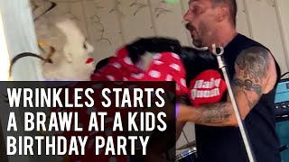 WRINKLES THE CLOWN STARTS A BRAWL AT KIDS PARTY [upl. by Ocirred61]