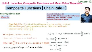 Composite Functions  Chain RuleI Functions of Two and Three Variables  Examples  SYBSC KBCNMU [upl. by Bosch]