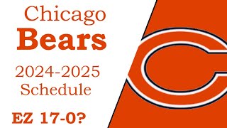 Bears 20242025 NFL schedule all opponents for next season [upl. by Assirral338]