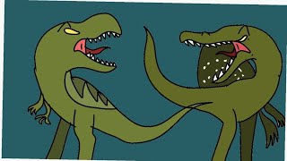 TREX vs SPINOSAURUS  EPIC JURASSIC PARK BATTLE ANIMATION [upl. by Stevens]