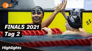 Anna Elendt schwimmt deutschen Rekord  FINALS 2021 – Highlights vom Freitag  sportstudio – ZDF [upl. by Toile]