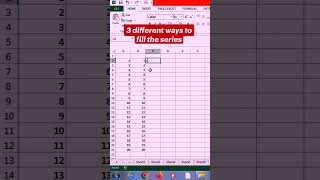 excel fill series shortcut 👉excel fill number series formula🔥🔥excel exceltips viralvideo [upl. by Tomasina]