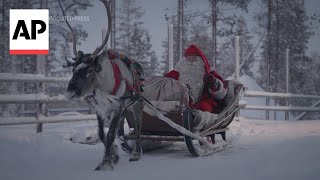 Santa gets ready for Christmas in Lapland Finland [upl. by Tanitansy]