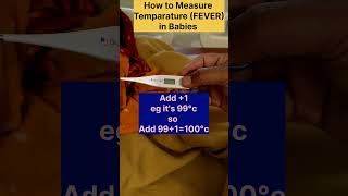 How to Measure Temperature Fever in Babies babynewborn shortvideo [upl. by Alaham]