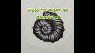 How to draw and paint an ammonite fossil [upl. by Lohner401]