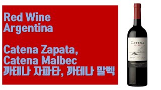 아르헨티나 레드 와인  까테나 자파타 까테나 말벡 Catena Zapata Catena Cabernet Malbec 2020 [upl. by Eidoj273]