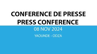 CONFERENCE DE PRESSE PRESS CONFERENCE 08 NOV 2024 [upl. by Itsyrc]