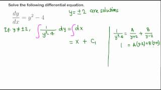 Separable differential equations example 811 [upl. by Terrijo]