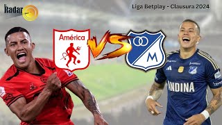 América Vs Millonarios ¡En Vivo  ¿Seguirán dominando los azules en el clásico [upl. by Eidnahs]