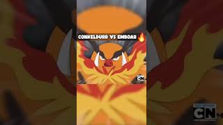 Conkeldurr vs Emboar🔥pokemon pokemonanime ashketchum [upl. by Sivrep]