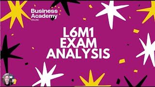 L6M1 Past Exam Analysis [upl. by Amr]