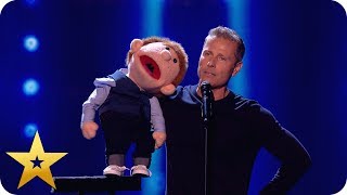 Say whaaat Paul Zerdin left speechless by puppet  BGT The Champions [upl. by Irok]