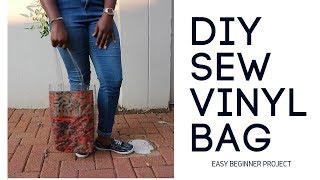 DIY How to sew a PVC vinyl tote bag [upl. by Llehsad]