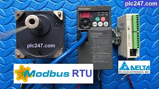 DVP 14SS2 quotModbus RTUquot FR E720 Mitsubishi VFD [upl. by Aivad637]