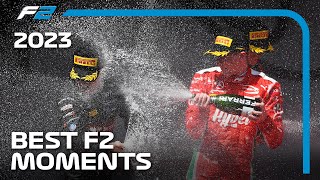 Top F2 Moments  2023 FIA Formula 2 Season [upl. by Nwahsauq]