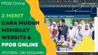 CARA MUDAH MEMBUAT WEBSITE MADRASAH amp PPDB KEREN DOWNLOAD TEMPLATE SOURCE CODENYA GRATIS [upl. by Kelby616]