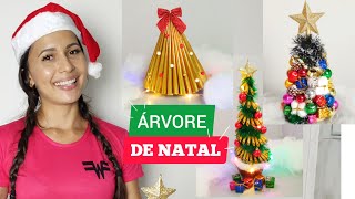 Diy • 3 ideias legais para fazer sua árvore de natal de mesa  Passo a passo [upl. by Cianca]