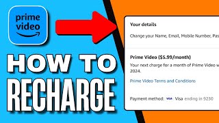 How to Recharge Amazon Prime Video Simple Guide [upl. by Yesnek728]