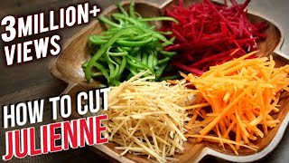 How To Julienne Vegetables  Knife Skills  The Bombay Chef  Varun Inamdar  Basic Cooking [upl. by Keel]