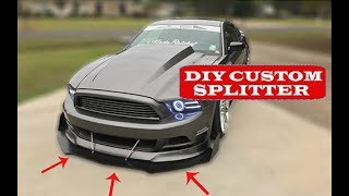 DIY Custom Front Mustang Splitter How to make your own front splitter [upl. by Hagi871]