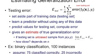 IAML86 Estimating the generalization error [upl. by Atsirhc]