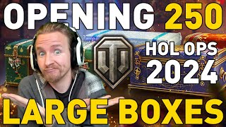 Opening 250 Large Boxes Holiday Ops 2024 in World of Tanks [upl. by Hubey]