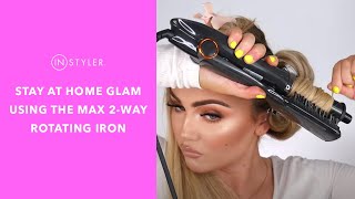 STAY AT HOME GLAM USING THE MAX 2WAY ROTATING IRON [upl. by Eednarb]