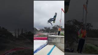 Training at the Olympic Big Jump in Jindabyne Australia perisher snowboarding australia [upl. by Rramel]