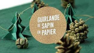 Déco de Noël  Guirlande de Sapins en papier [upl. by Jary]