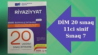 Sınaq 7 izahları Riyaziyyat DİM 20 sınaq dim riyaziyyat maths buraxilisimtahani [upl. by Nils929]