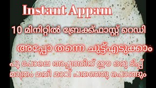 Palappam Recipe  Vellayappam Kerala Special Palappam Recipe In Malayalam [upl. by Rosco]