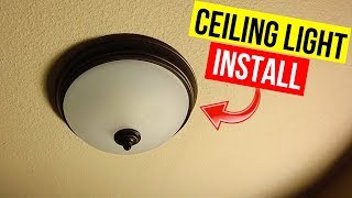 How To Install Ceiling Mount Light Fixture Jonny DIY [upl. by Douty639]