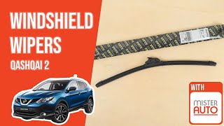 How to replace the windshield wipers Qashqai mk2 🌧 [upl. by Maher]